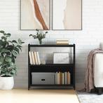 vidaXL Boekenrek 80x30x78,5 cm bewerkt hout en ijzer zwart, Verzenden, Nieuw, 50 tot 100 cm, Minder dan 100 cm