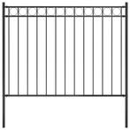 vidaXL Tuinhek 1,7x1,2 m staal zwart, Tuin en Terras, Schuttingen, Verzenden, Nieuw, IJzer, 2 meter of meer