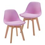 Kinderstoel Elvdal 56x38x33 cm set van 2 roze [en.casa], Nieuw, Verzenden