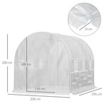 TRUUSK Foliekas 2,95x2x2m Tunnel Met Oprolbare Ramen, UV-bes, Verzenden, Nieuw