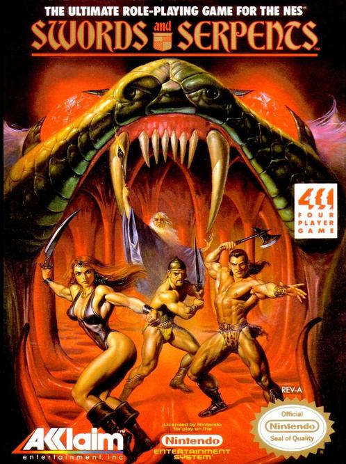 Swords & Serpents (Nintendo (NES)), Spelcomputers en Games, Games | Nintendo NES, Gebruikt, Verzenden