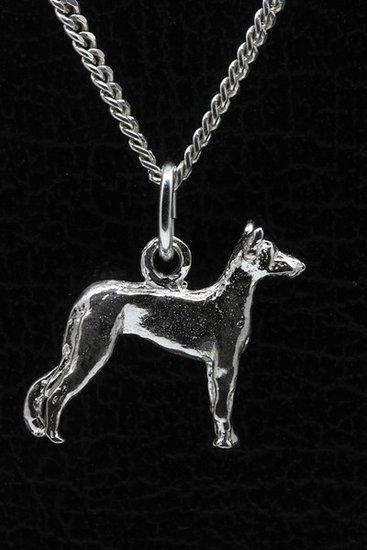 Zilveren Chinese naakthond ketting hanger - klein, Sieraden, Tassen en Uiterlijk, Kettinghangers, Verzenden