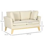 TRUUSK 2-zitsbank Loveseat In Linnenlook Met Kussens, Tweezi, Verzenden, Nieuw