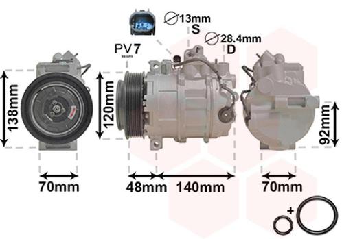 AIRCO COMPRESSOR VOOR MERCEDES BENZ C SPORTCOUPE CL203, Auto-onderdelen, Airco en Verwarming, Nieuw, Ophalen of Verzenden