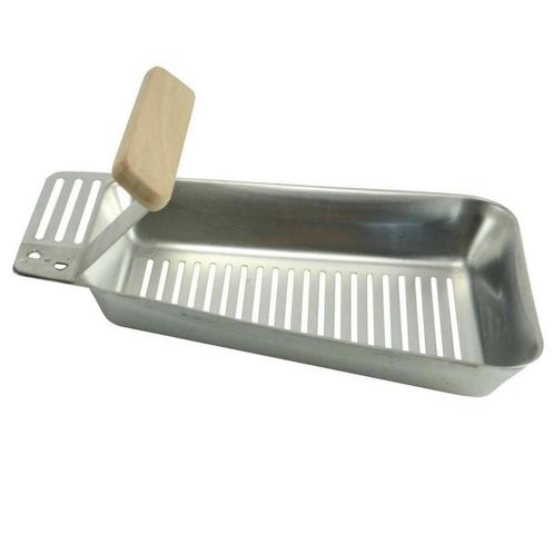 BBQ Collection RVS Barbecuepan - Houten Handvat - Vetafvo..., Tuin en Terras, Barbecue-accessoires, Nieuw, Ophalen of Verzenden