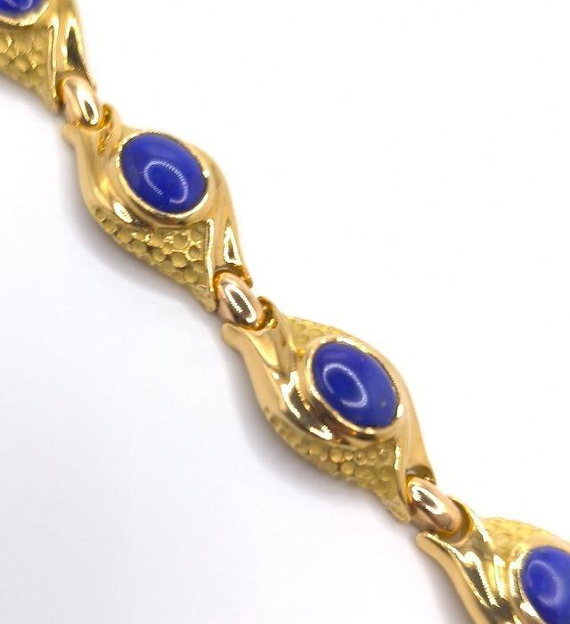Armband - 18 karaat Geel goud - 4.50ct. tw. Lapis lazuli, Sieraden, Tassen en Uiterlijk, Armbanden