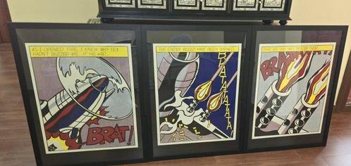 Roy Lichtenstein (after) - As I Opened fire. Triptych 1964., Antiek en Kunst, Kunst | Designobjecten