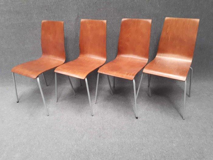Auping - Friso Kramer - Stoel (4) - Euroika - Teakhout,, Antiek en Kunst, Antiek | Meubels | Stoelen en Banken