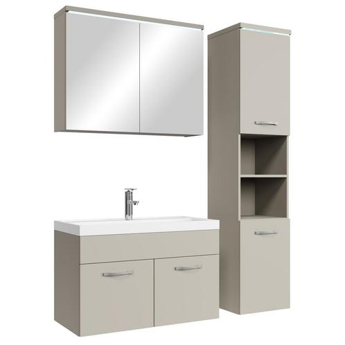 Badkamermeubel Set Paso 80 x 40 cm - Beige, Huis en Inrichting, Badkamer | Badkamermeubels, Nieuw, Wastafelkast, Verzenden