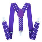 Fako Fashion® - Kinder Bretels - Stippen - 65cm - Paars, Verzenden, Nieuw