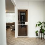 Stalen Binnendeur - 6 Vlaks - Wit - Rook glas - Met slot, Doe-het-zelf en Verbouw, Deuren en Horren, Minder dan 80 cm, Binnendeur