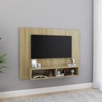 vidaXL Tv-wandmeubel 120x23,5x90 cm bewerkt hout sonoma, 100 tot 150 cm, Verzenden, Nieuw, Minder dan 25 cm