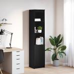 vidaXL Highboard 37,5x35x180 cm spaanplaat zwart, Huis en Inrichting, Kasten | Buffetkasten, Verzenden, Nieuw, Overige houtsoorten