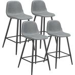 Barkruk Willow met rugleuning, gestoffeerd - Set van 4, Huis en Inrichting, Barkrukken, Verzenden, Nieuw