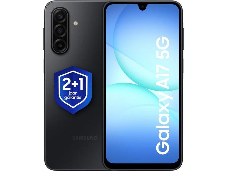 Samsung Galaxy A17 5G - 128GB - 50MP camera - Zwart + 1 jaar, Telecommunicatie, Mobiele telefoons | Samsung, Zo goed als nieuw