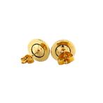 Gouden solitair oorstekers met parel 14 krt, Sieraden, Tassen en Uiterlijk, Oorbellen, Ophalen of Verzenden, Nieuw