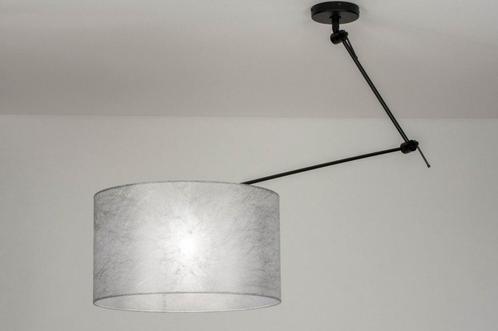 Rietveld Hanglampen - Zwart, Zilvergrijs - Stof, Metaal, Huis en Inrichting, Lampen | Hanglampen, Verzenden