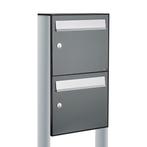 Brievenbusunit Flow set vrijstaand 2-hoog - antraciet, Verzenden, Nieuw