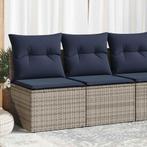 vidaXL 2-delige Loungeset met kussens poly rattan acacia, Tuin en Terras, Verzenden, Nieuw, Rotan, Loungeset