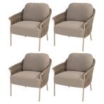 Comino low dining tuinstoel latte 4 Seasons Outdoor set van, Tuin en Terras, Tuinstoelen, Ophalen of Verzenden, Nieuw