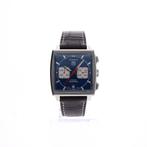TAG Heuer Monaco Chronograph CW2113-0; Automatisch Heren..., Overige merken, Ophalen of Verzenden, Zilver, Leer