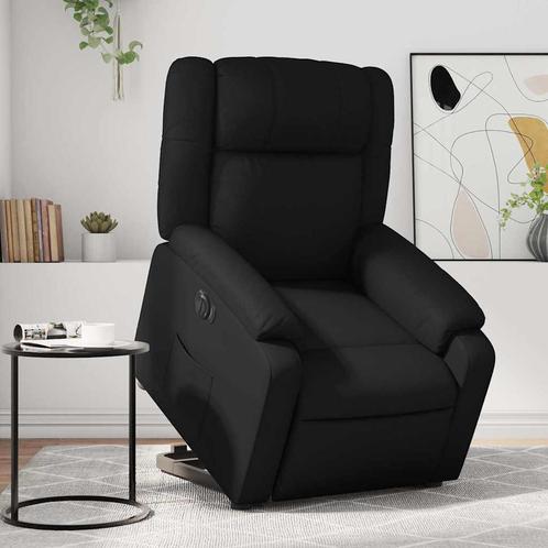 vidaXL Sta-op-stoel elektrisch kunstleer zwart, Huis en Inrichting, Fauteuils, Nieuw, Verzenden