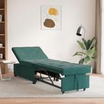 vidaXL 3-in-1 Sofa Bed Uittrekbaar Donkergroen Fluweel, Verzenden, Nieuw, Stof, Minder dan 150 cm