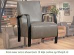 Leren fauteuil Glory - Granada Steel (grijs), Huis en Inrichting, Fauteuils, Nieuw, Ophalen of Verzenden, 50 tot 75 cm, Industrieel, Modern