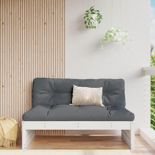 vidaXL Tuinmiddenbank 120x80 cm massief grenenhout wit, Tuin en Terras, Tuinsets en Loungesets, Nieuw, Verzenden