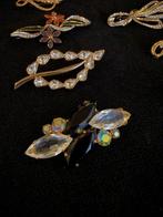 Zeldzaam lot van 8 vintage broches – rhinestones, email en, Antiek en Kunst, Curiosa en Brocante