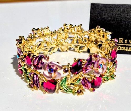 Joan Rivers - Verguld, kristal - Armband - De tuin van, Antiek en Kunst, Curiosa en Brocante