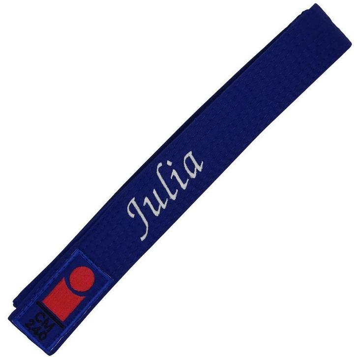 Essimo band Geborduurd Blauw, Sport en Fitness, Vechtsporten en Zelfverdediging, Nieuw, Ophalen of Verzenden