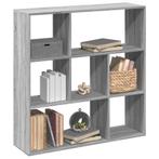 vidaXL Kamerscherm / boekenkast 102x29x103,5 cm hout grijs, Verzenden, Nieuw, Overige houtsoorten