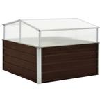 Tuinkas 100x100x85 cm gegalvaniseerd staal bruin, Huis en Inrichting, Verzenden, Nieuw