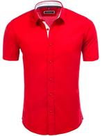 Rood Overhemd Korte Mouw Met Stretch Carisma 9102, Kleding | Heren, Overhemden, Verzenden, Nieuw, Rood