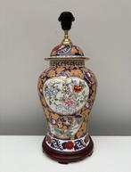 Tafellamp - Porselein, Hout - Grote Lampenvoet