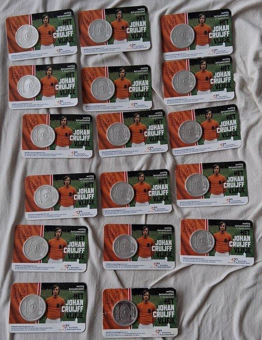 Nederland. 5 Euro 2017 Johan Cruijff (17 coincards), Postzegels en Munten, Munten | Europa | Euromunten