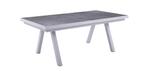 Tuintafel Lessina Uitschuifbaar 200-260 x 100 cm - Beige, Tuin en Terras, Ophalen of Verzenden, Nieuw