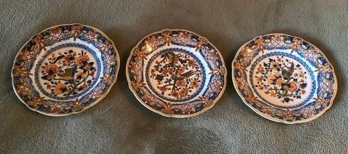 Tichelaar Makkum - Bord (3) - Sierborden - Aardewerk -, Antiek en Kunst, Antiek | Glas en Kristal