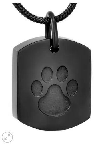 Assieraad, ashanger dierenpoot, bij crematie hond, kat, Sieraden, Tassen en Uiterlijk, Kettinghangers, Zwart, Nieuw, Dier, Overige materialen