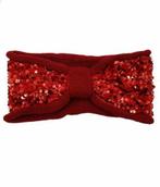 Haarband Knoop Knitted Pailletten Rood - Gebreide Haarband, Nieuw