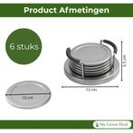 RVS Onderzetters Set – 6 stuks, Huis en Inrichting, Verzenden, Nieuw