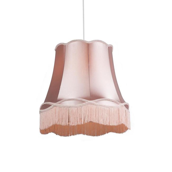 Retro hanglamp roze 45 cm - Granny, Huis en Inrichting, Lampen | Hanglampen, Nieuw, Stof, Verzenden