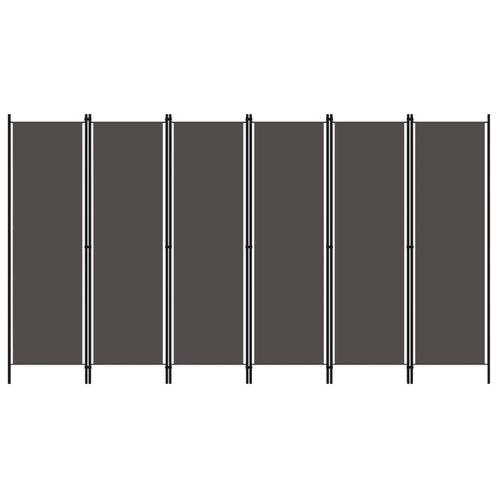 vidaXL Kamerscherm met 6 panelen 300x180 cm antraciet, Huis en Inrichting, Woonaccessoires | Kamerschermen, Nieuw, Verzenden