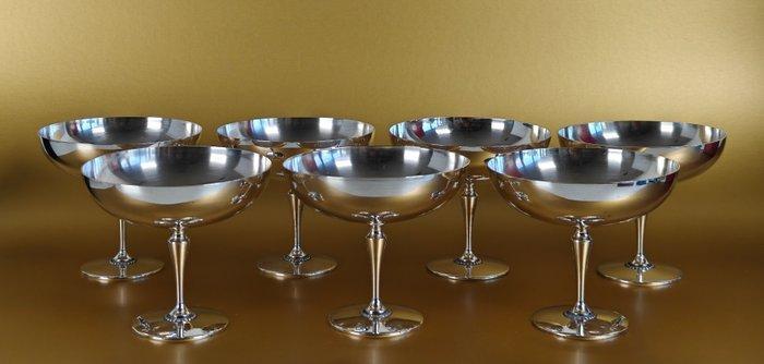 van Kempen & Begeer - Champagneglas (7) - Champagnecoupe,, Antiek en Kunst, Kunst | Designobjecten