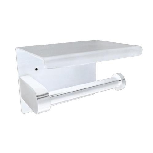 Toiletrolhouder met Plateau Boss & Wessing RVS Mat Wit, Doe-het-zelf en Verbouw, Sanitair, Ophalen of Verzenden