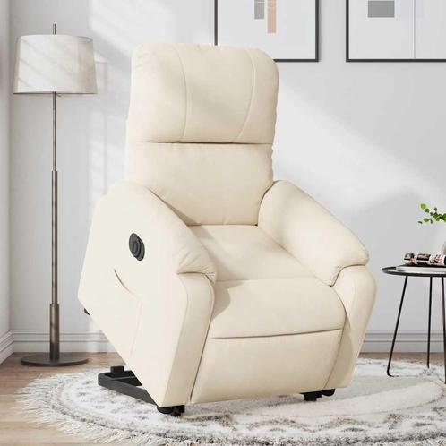 vidaXL Sta-op-stoel elektrisch verstelbaar microvezelstof, Huis en Inrichting, Fauteuils, Nieuw, Verzenden