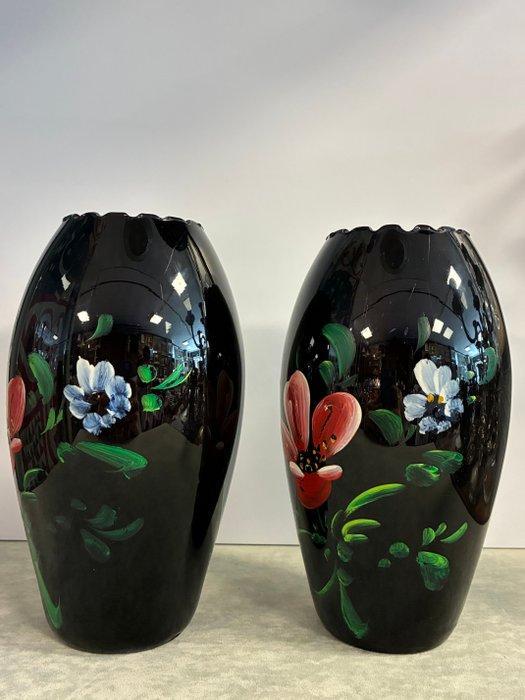 De Rupel Boom Glasfabriek - Vaas (2) - Hyalite Glass - Hylit, Antiek en Kunst, Kunst | Designobjecten