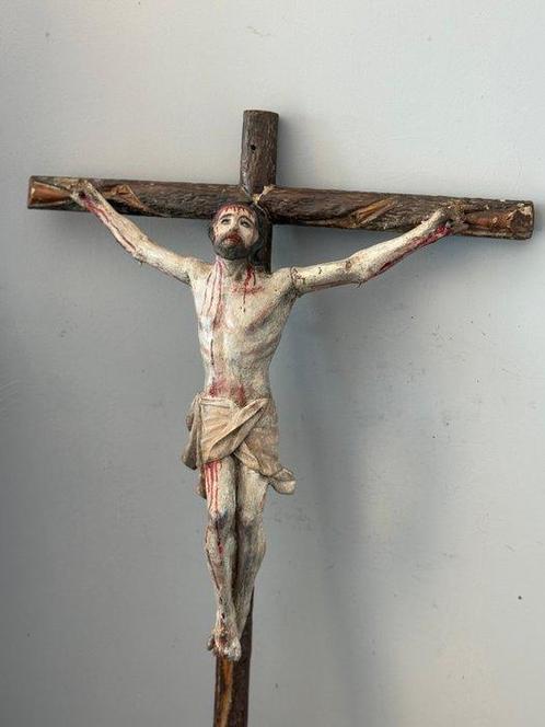 sculptuur, Christus Spaanse school / koloniaal - 82 cm -, Antiek en Kunst, Kunst | Niet-Westerse kunst