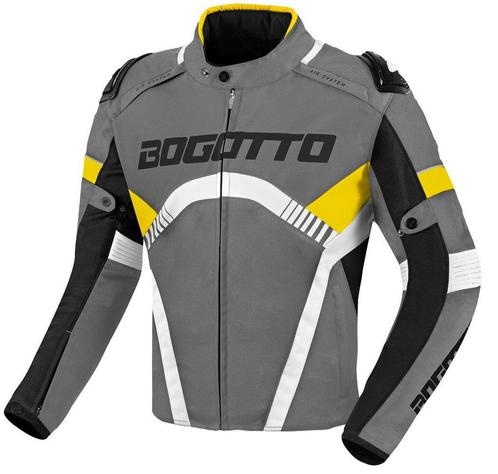 Bogotto Boomerang Waterproof Grey Yellow Textile Motorcycle, Motoren, Kleding | Motorkleding, Heren, Nieuw met kaartje, Jas | textiel